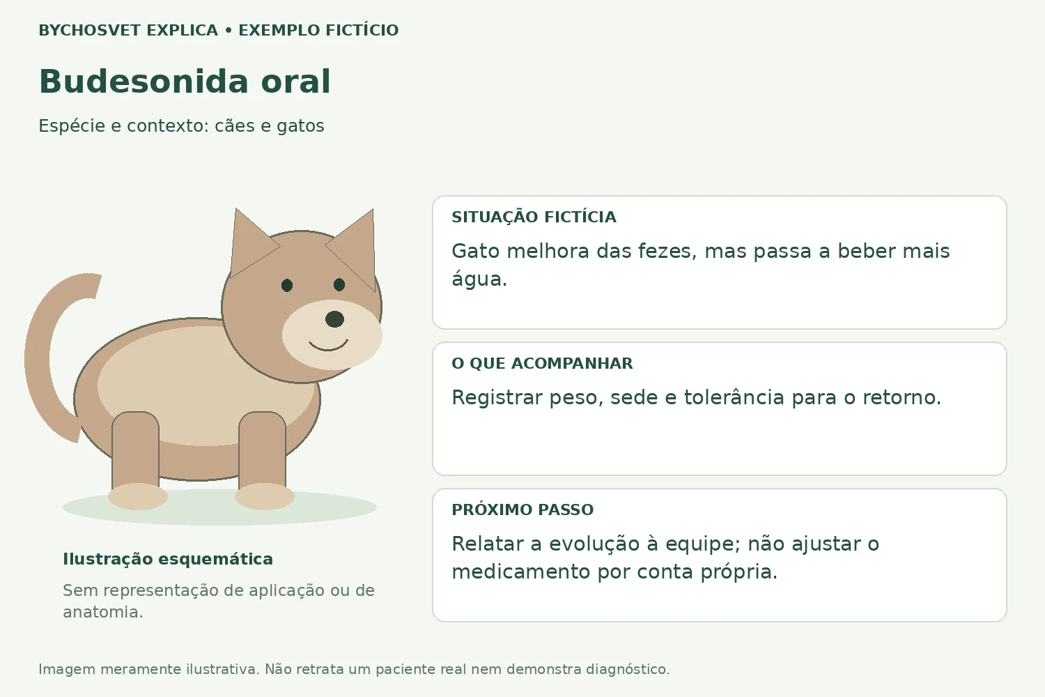 Exemplo fictício de acompanhamento com Budesonida oral