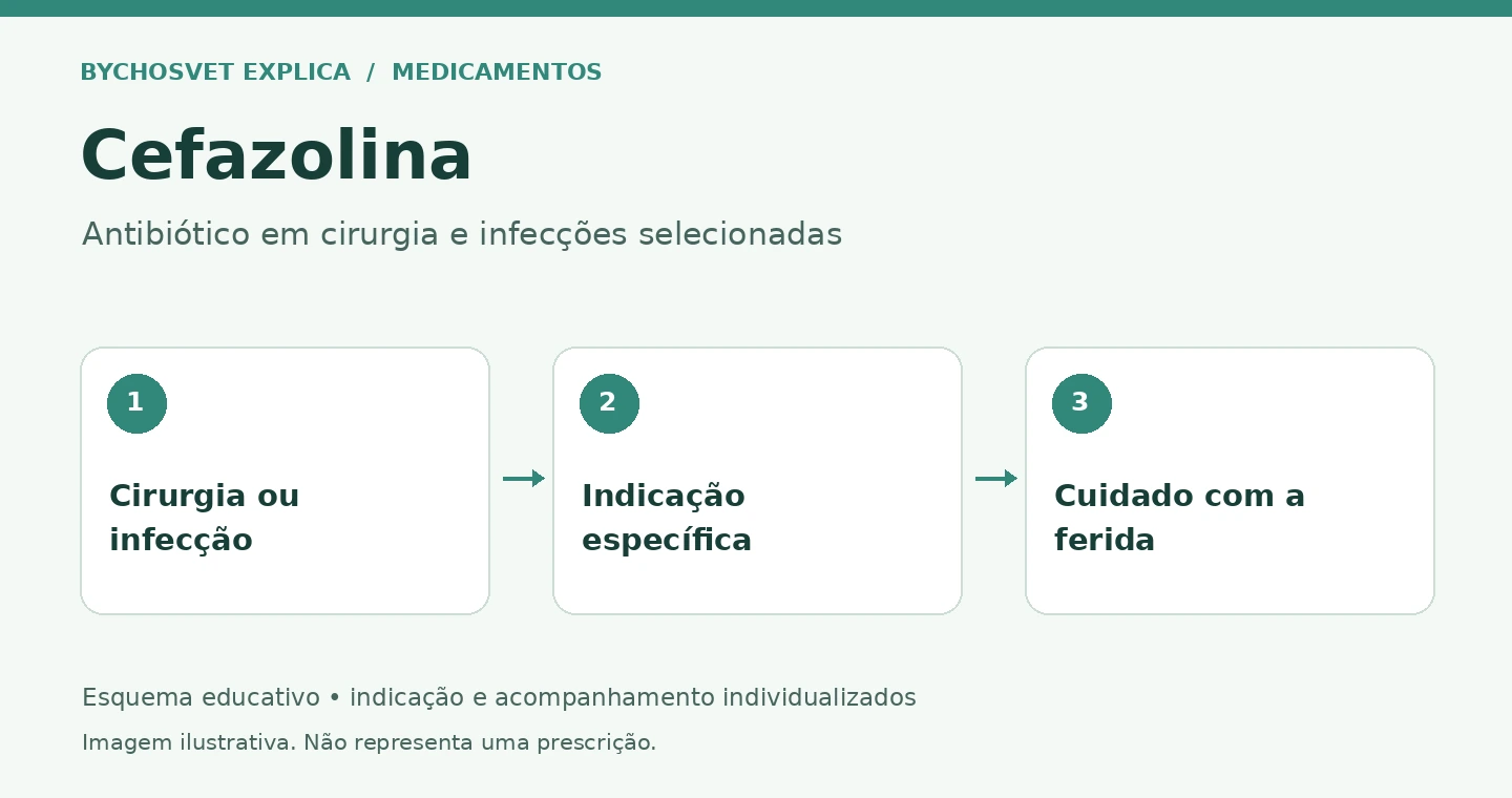 Cefazolina: Cirurgia ou infecção, Indicação específica, Cuidado com a ferida