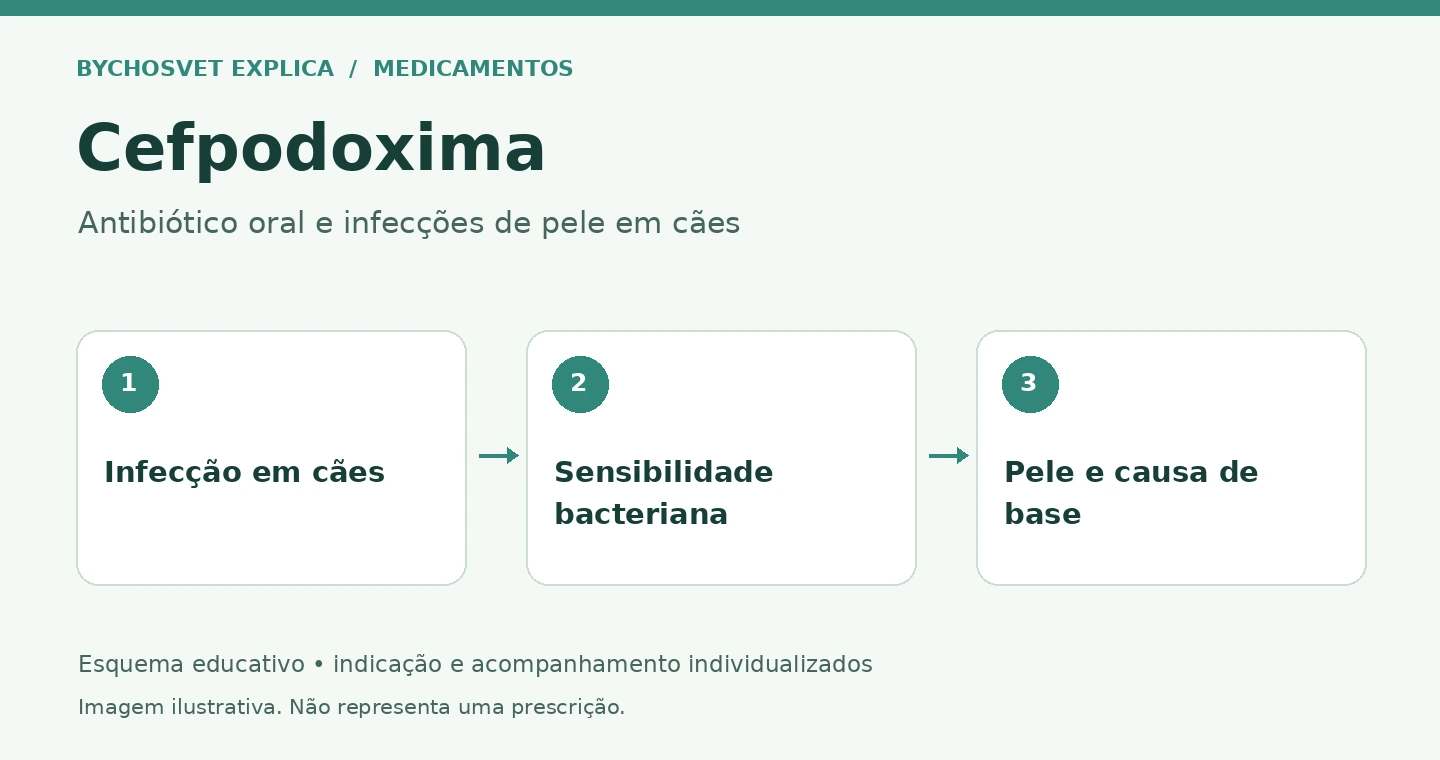 Cefpodoxima: Infecção em cães, Sensibilidade bacteriana, Pele e causa de base