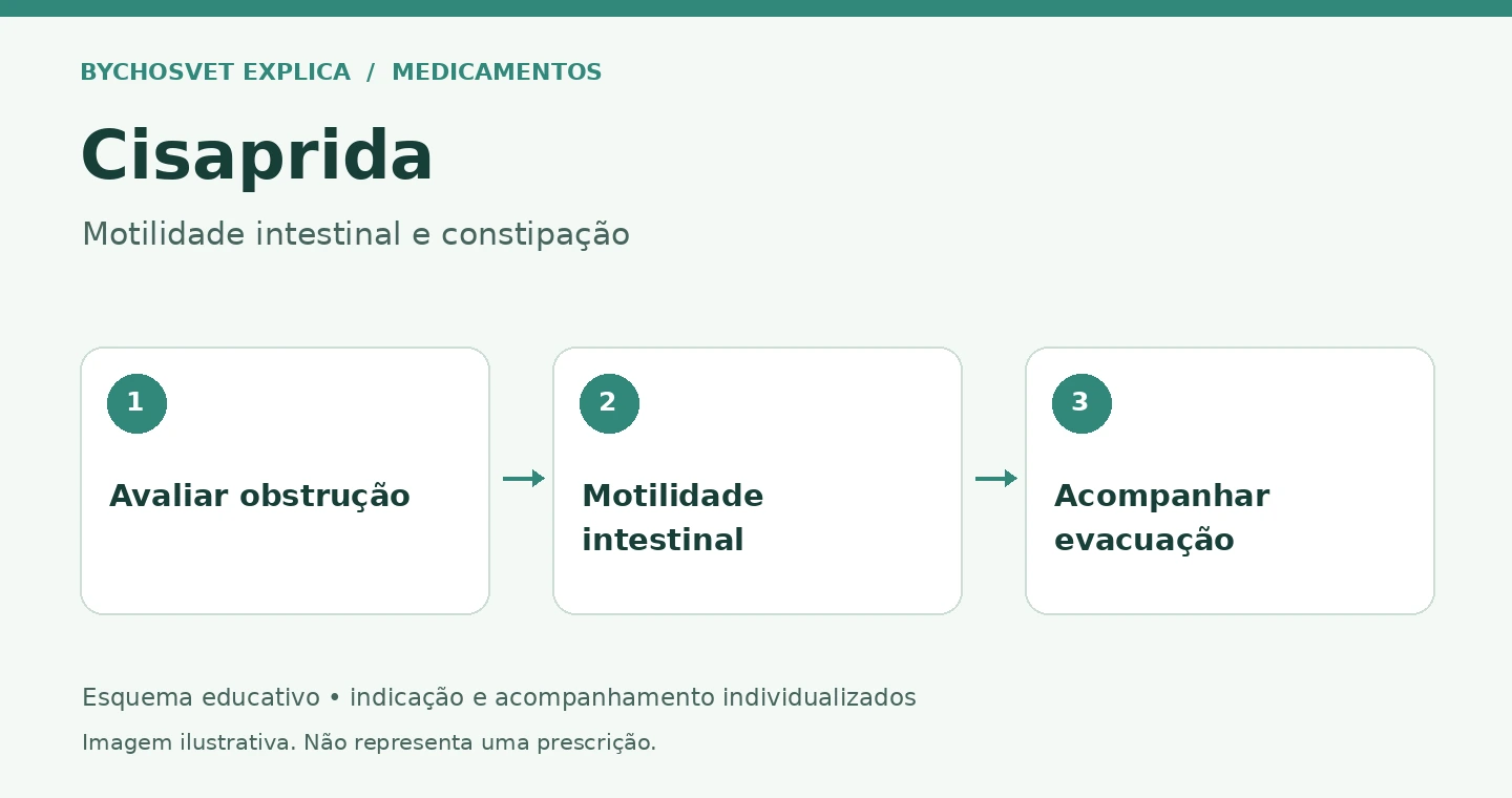 Cisaprida: Avaliar obstrução, Motilidade intestinal, Acompanhar evacuação