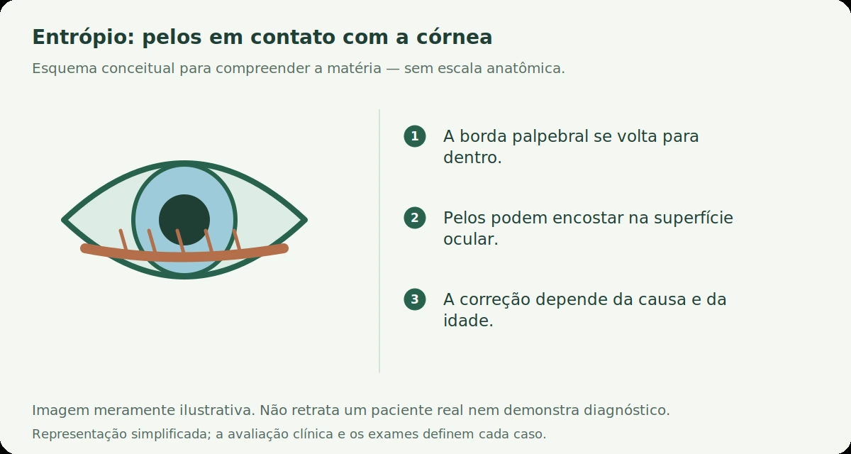 Esquema conceitual: Entrópio em cães: a pálpebra virada para dentro pode machucar a córnea?