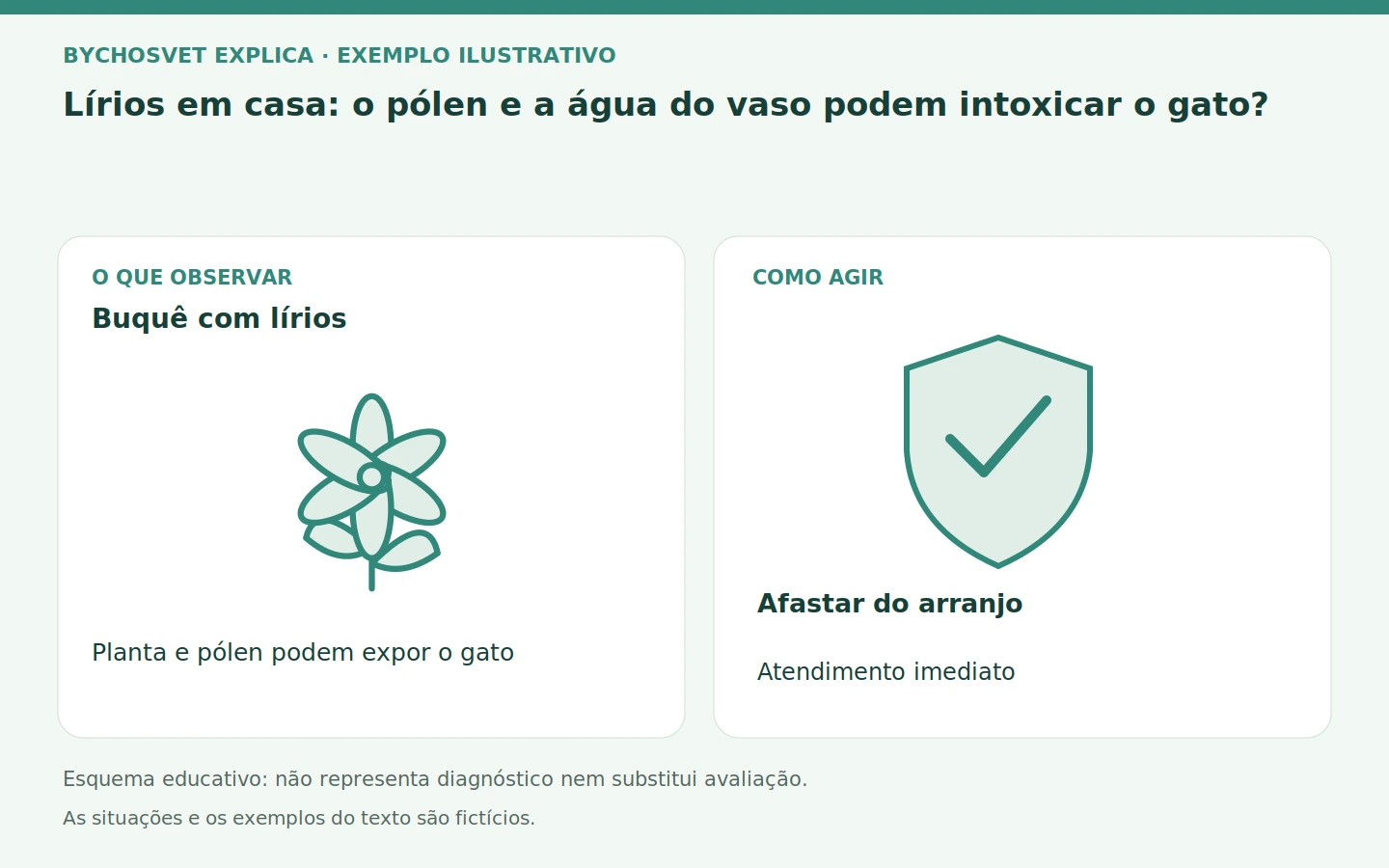 Buquê com lírios: Planta e pólen podem expor o gato. Afastar do arranjo; Atendimento imediato