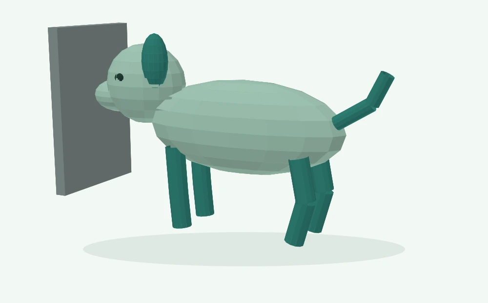 Modelo 3D esquemático: Cabeça e alteração do comportamento