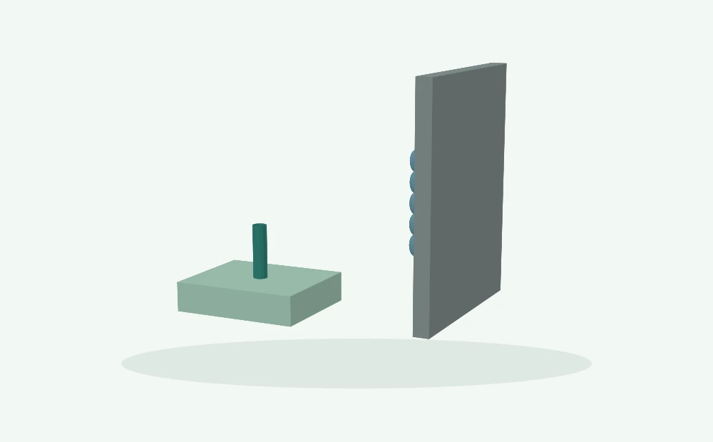 Modelo 3D esquemático: Marcação vertical e avaliação do padrão urinário