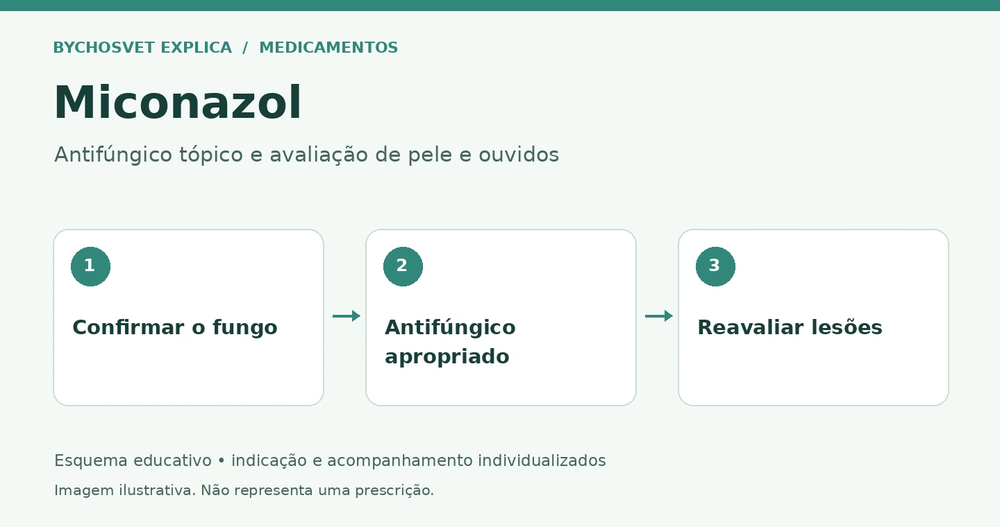 Miconazol: Confirmar o fungo, Antifúngico apropriado, Reavaliar lesões