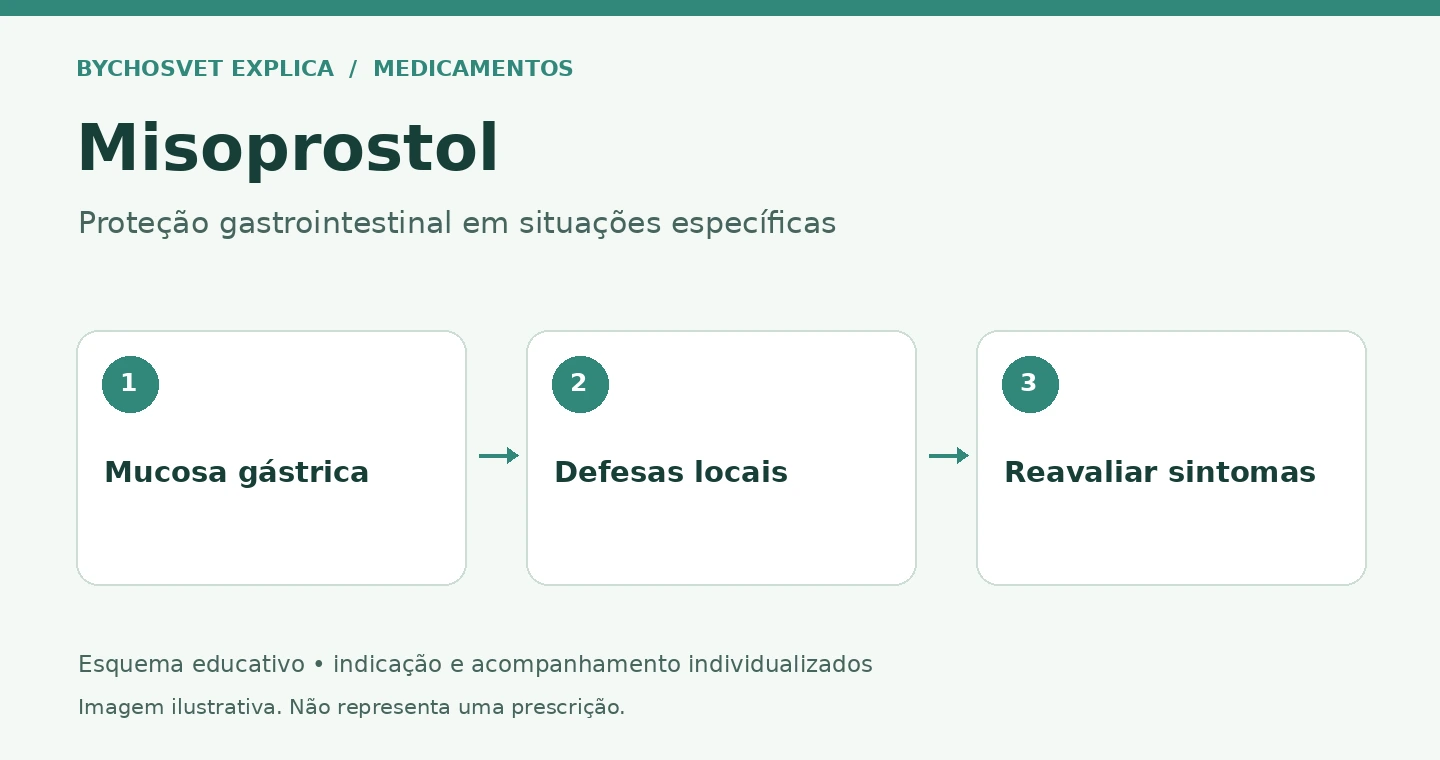 Misoprostol: Mucosa gástrica, Defesas locais, Reavaliar sintomas