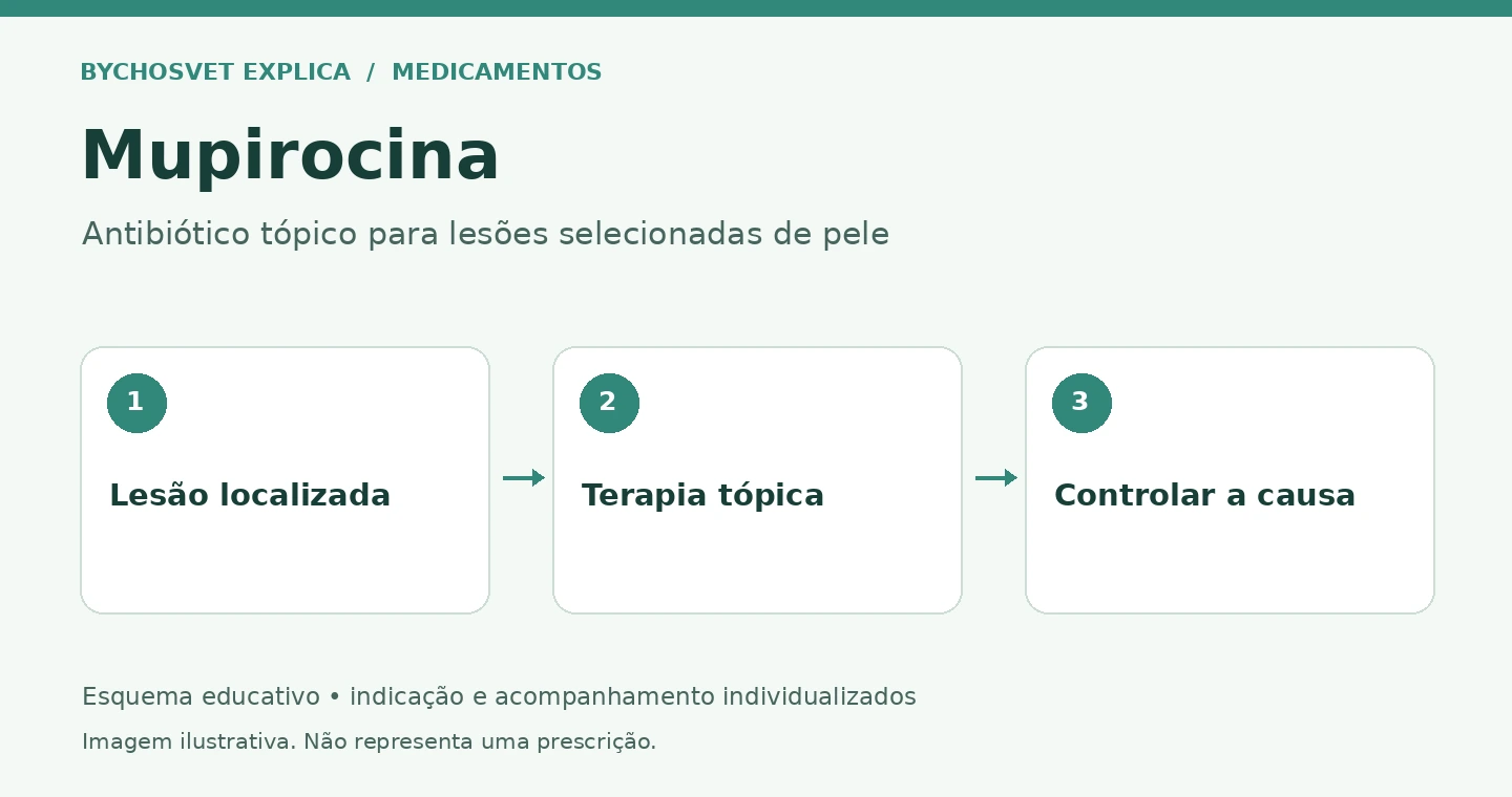 Mupirocina: Lesão localizada, Terapia tópica, Controlar a causa