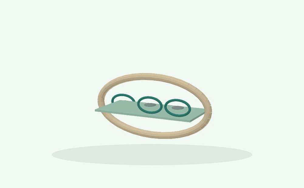 Modelo 3D esquemático: Crescimento bacteriano e teste de sensibilidade