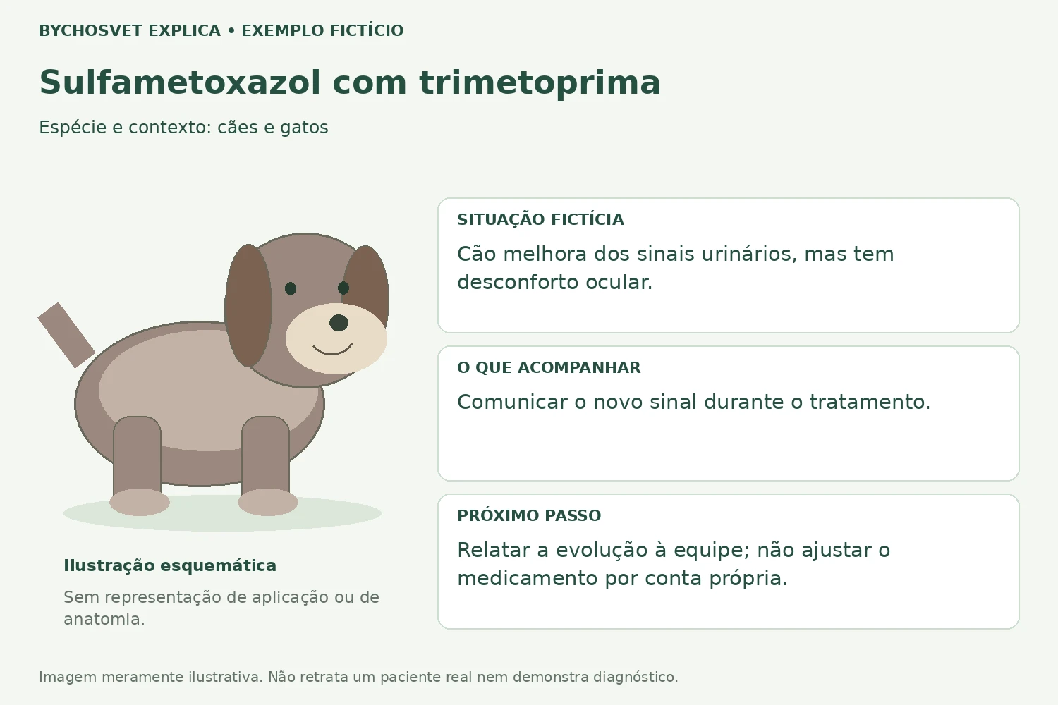 Exemplo fictício de acompanhamento com Sulfametoxazol com trimetoprima